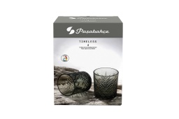 [107.03315927901C] Copo Whisky Timeless Fb Cinza 34,5Cl 8,4X9,5Cm Pack 4       