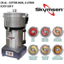 [100.792.705438] Cutter Inox, Cr-4L  4 Litros - 0,5Cv 230 V Skymsen          