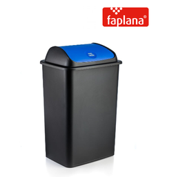 [107.513.23465] Balde Preto 769 C/Tampa Basculante Azul 42Lt Faplana        