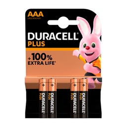 [107.640.38000] Pilha Alcalina Duracell Plus Power Aaa-Lr03 1,5V Blíster 4  
