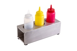 [107.0431265731] Suporte Inox P/Frascos Molhos Ø5,7Cm 23X8,5X8Cm             