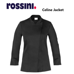 [080.Q8G00188U32XS] Jaleca De Senhora Slim Preta Celine Tamanho-Xs              