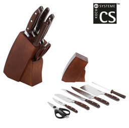 [107.8CSK86848] Bloco Com 8 Peças (5 Facas+Bloco +Afiador+Tesoura) Cs       