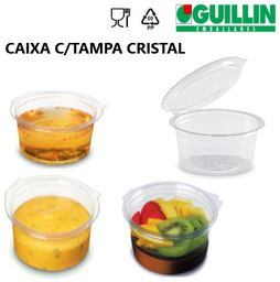 [107.OLI125.27U] Caixa C/Tampa Olipack 125Ml  70X59Mm 27 Unid. Guillin       