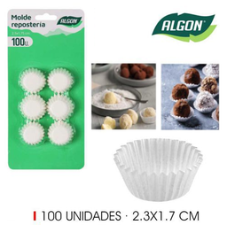 [880.BA01043175259] Forma Papel Trufas-Bombon 2.5X1.75Cm 100 Unid. Algon        