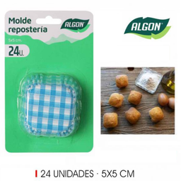 [880.BA01043175266] Forma Papel Madalena  5X5Cm 24 Unid. Algon                  