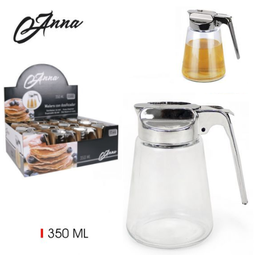 [880.BY01019972465] Frasco Em Vidro Para Molhos C/Doseador 350Ml Anna           