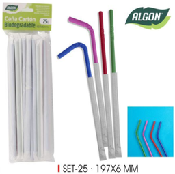 [880.BA01050375150] Palhinha Papel 25 Unid. Flexivel Embalada Ind.197X6Mm  Algon