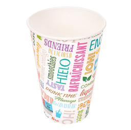 [107.229.08] Copo Parole 480Ml Ø9X12,6Cm Branco Cartolina 50 Unid.       
