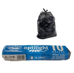 [965.SR50LT.10] Saco Lixo Preto 50 Lts 60X80Cm  10 Unidades                 