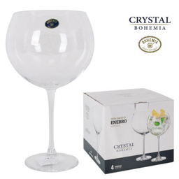 [880.6341SF3285] Set 4 Copos Gin Bohemia 850Cc Enebro Crystal Bohemia        