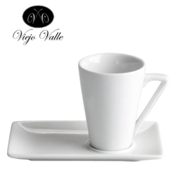 [880.B1321] Chavena Café 6Cl Ø5X6.5Cm C/Prato 12.5X8X1Cm Viejo Valle    