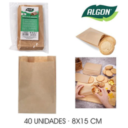[880.BA03030574909] Saqueta Kraft 8X15Cm   40 Unidades  Algon                   