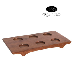 [880.B928294] Bandeja Madeira Roble Mood 31.5X17X3Cm 6 Orificio  4,5Cm    