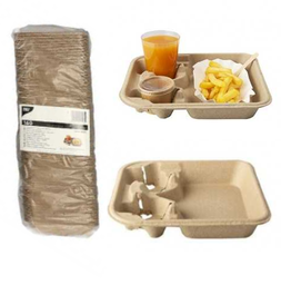 [107.439.88892] Tabuleiro Cartão 25X22,5X4Cm P/2 Copos+1 Refeicao 160 Unid  