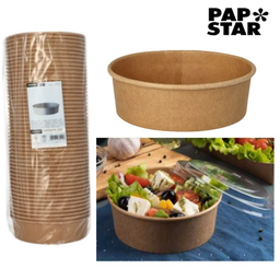 [107.439.88900] Saladeiras Cartão Redondo 500Ml Ø15X 4,6Cm Kraft 50 Unid    