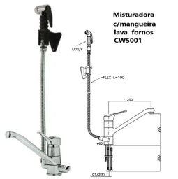 [AG1.CW5001] Misturadora C/Mangueira Lava Fornos Cw5001 Diamond          