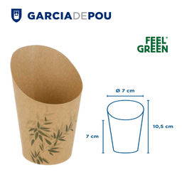 [107.219.68] Copo P/Batata Frita 270Ml Ø7X10,5Cm  100 Unid. Feel Green   
