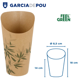 [107.219.70] Copo P/Batata Frita 660Ml Ø8,5X18Cm  50 Unid. Feel Green    