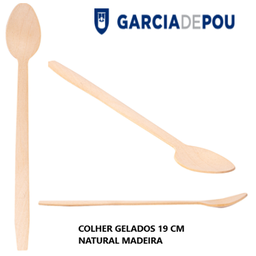 [107.254.21] Colher Gelado 19 Cm Natural Madeira 100 Unid.               