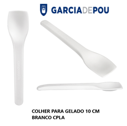 [107.260.46] Colher Para Gelado 10 Cm Branco Cpla  100  Unid.            