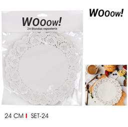 [880.BW01043174105] Naperon Papel Decorado 24Cm  24 Unidades W000W              