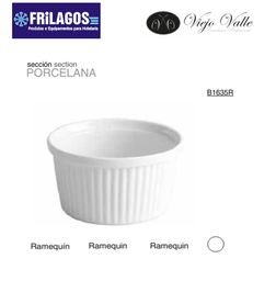 [880.B1635R.P6] Pack De 6 Ramequim Porcelana 6X3Cm Viejo Valle              