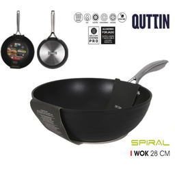 [880.QT-878SP228] Wok 28Cm Aluminio Forgado Inducao Spiral Quttin             