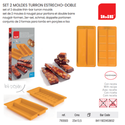 [107.676.793503] Conjunto 2 Formas P/Torrão Porções E Liso 23X13,5Cm Ibili   