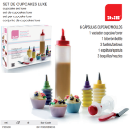 [107.676.735500] Conjunto De Cupcakes Luxe 15 Peças Ibili                    