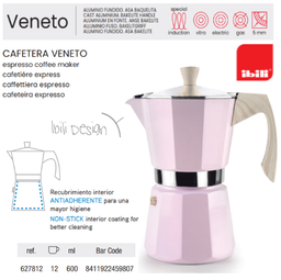 [107.676.627812] Cafeteira Veneto 12 Taças P/Todo Calor Ibili                