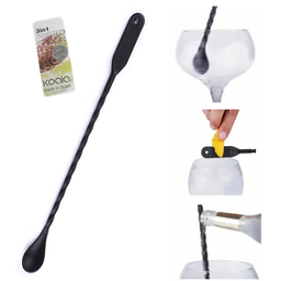 [107.690.5425518] Colher Cocktail Multiusos Pp Preta 31X2,7Cm  Koala          