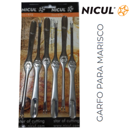 [107.820.5000.18.P6] Conjunto De 6 Garfos Para Marisco 18Cm Nicul                