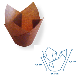 [107.180.67] Muffin Cups Tulipa 11X11Cm Castanho 200 Unid.               
