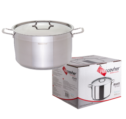 [107.0434064004] Caçarola Alta Anett Inox 18/10 8,5L Ø24X19Cm Hascevher      
