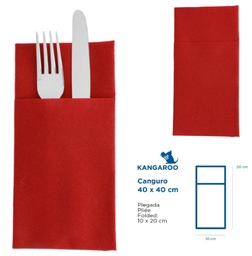 [963.228.15] Guardanapos Canguru 40X40Cm Bordeaux Airlaid 50 Unid        