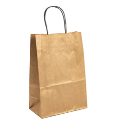 [107.180.02] Saco C/Asa Monoc. 20+10X29Cm Dourado Kraft 25 Unid.         
