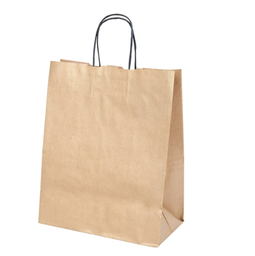 [107.180.03] Saco C/Asa Monoc. 26+14X32Cm Dourado Kraft 25 Unid.         