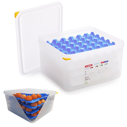 [107.70378] Caixa Gastronorm 2/3 C/4 Bandejas Para 30 Ovos Cada Araven  