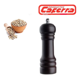 [866.2-016] Moinho De Pimenta Madeira Castanha 20Cm Engrenagem Aço      