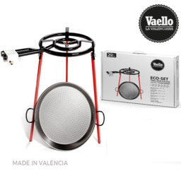 [107.640.76609] Conj. Frigideira Polida 38Cm C/Tripé E Queimador 30Cm Vaello