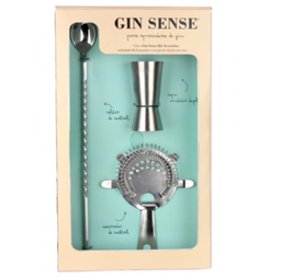 [107.70200086] Conjunto 3 Aces. Gin Sense Inox Medidor/Colher/Coador       