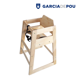 [107.240.02] Cadeira Alta Para Crianças 51X51X74Cm Natural Madeira       