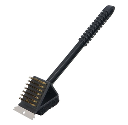 [107.127032784] Escova Bbq  Com  Raspador  E Esfregao 36Cm                  