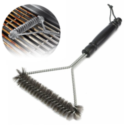 [107.127032787] Escova Bbq Cerdas De Aço Inoxidável 39Cm                    