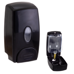 [970.073209377] Dispensador Sabonete Abs Preto 1000Ml 13,5X9X23Cm           