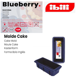 [107.676.870005] Forma Bolo Inglês Blueberry Silicone 30X10/6,8Cm 2.2Lt Ibili