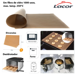 [107.688.66746] Conj. 3 Folhas Antiaderente Multiusos 30X40Cm  Lacor        