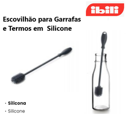 [107.676.691500] Escovilhão Para Garrafas E Termos Em Silicone 31Cm Ibili    