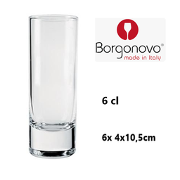 [880.V11106022] Caixa C/6 Copos Indro Vodka 60  6Cl Shot Glass  Borgonovo   